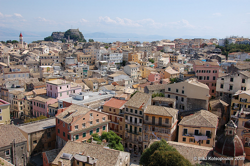The town and old city of Corfu - Attribution: John and Melanie (Illingworth) Kotsopoulos The town and old city of Corfu