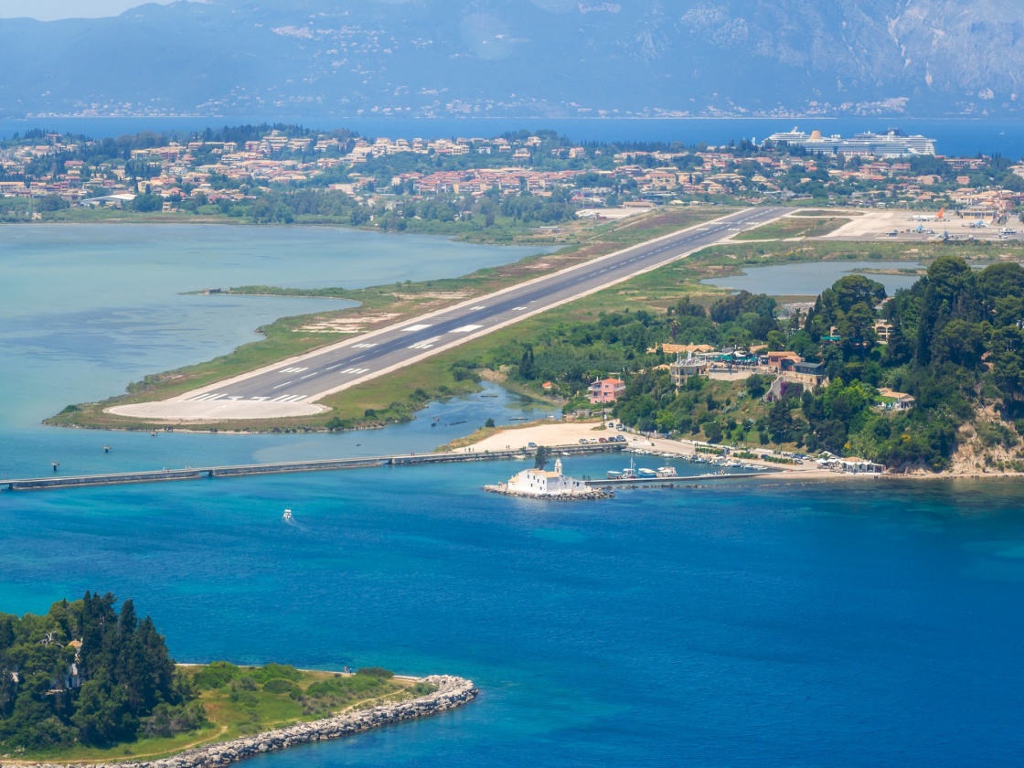 'Aerial view of Corfu airport in Greece' - Corfu